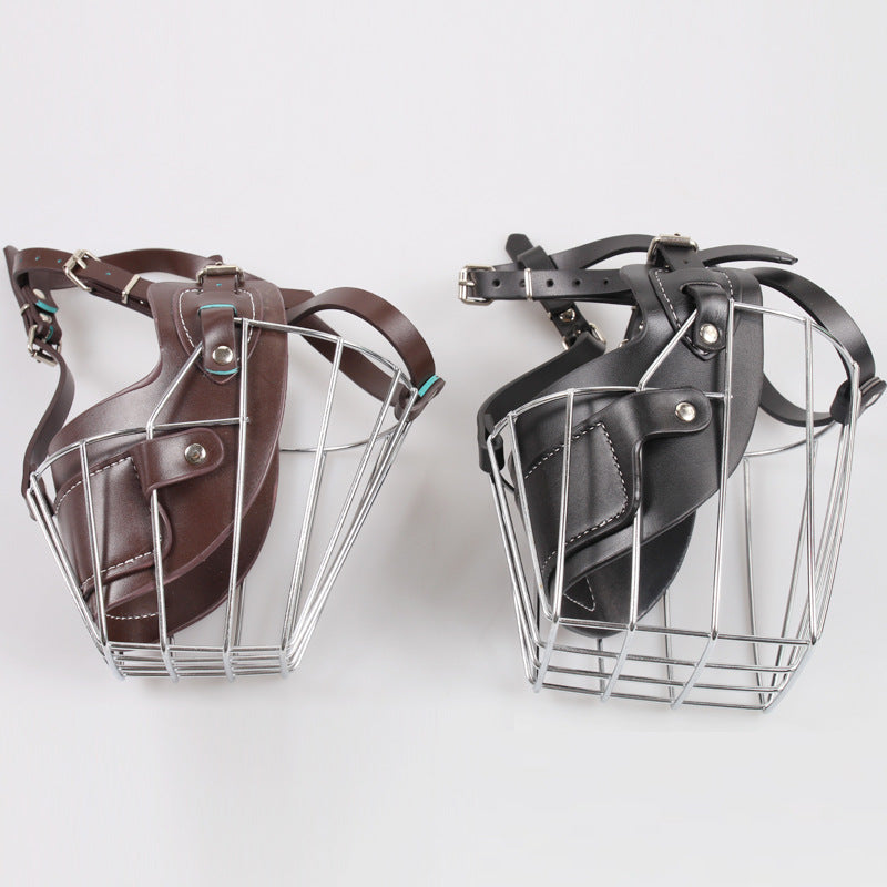 Genuine Leather Dog Muzzle for Bark Control