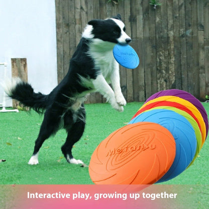 Outdoor Dog Training Rubber Frisbee Toy