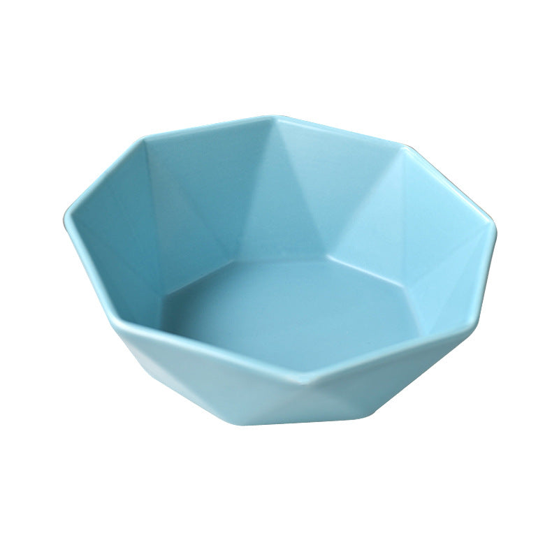 Diamond Cat Bowl with Slanted Design and Elevated Base