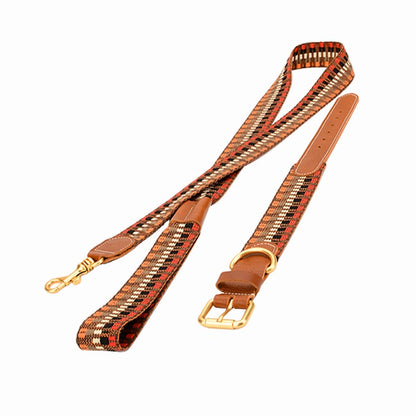 Woven Dog Collar Traction Rope