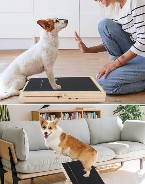 Adjustable Height Dog Scratcher Wooden Nail Scraper