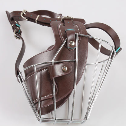 Genuine Leather Dog Muzzle for Bark Control