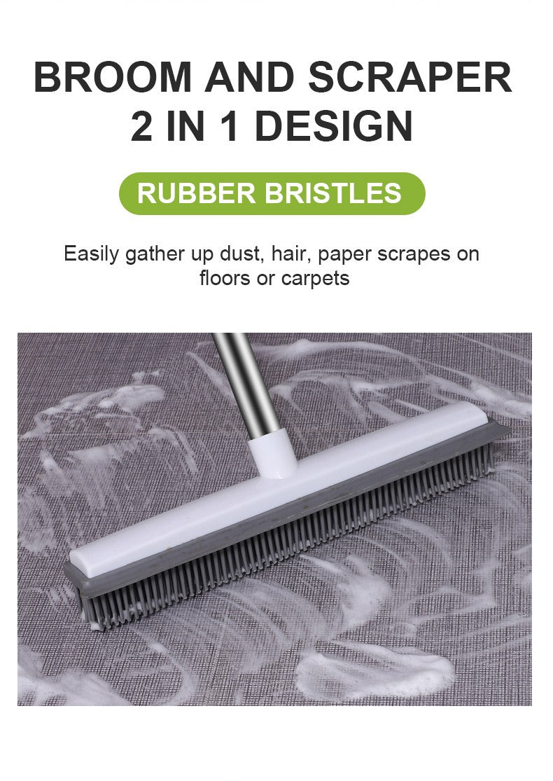 Pet Hair Rubber Push Broom