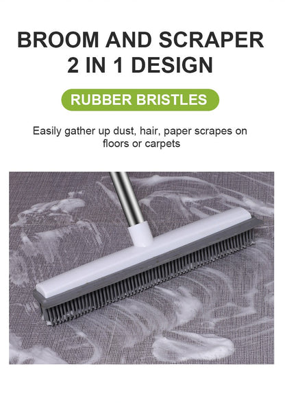Pet Hair Rubber Push Broom