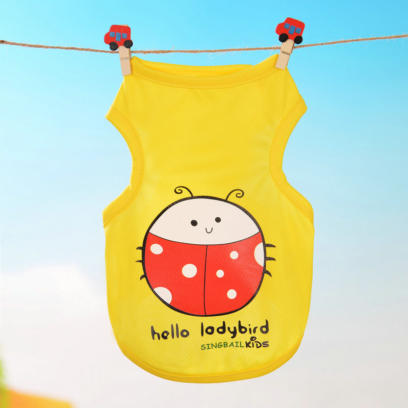 Custom Cartoon Dog Vest for Small Dogs - Summer Wear