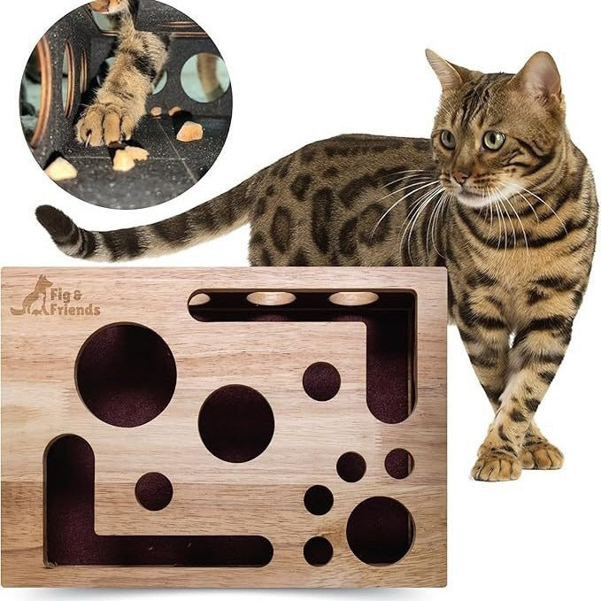 Solid Wood Maze Cat Toy
