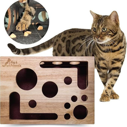 Solid Wood Maze Cat Toy