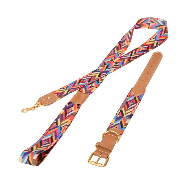 Woven Dog Collar Traction Rope