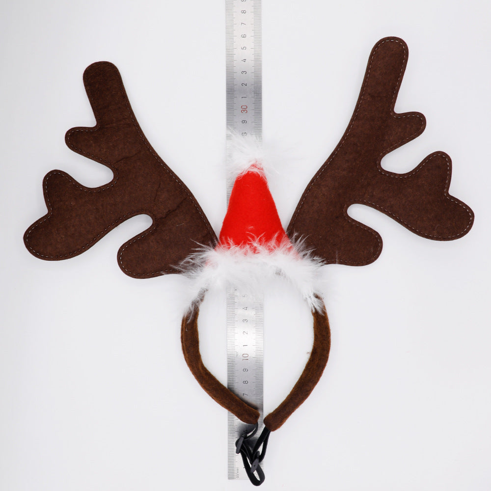 Christmas Antlers Headband for Pets - Party Decor