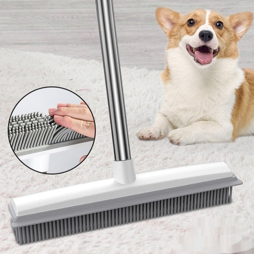Pet Hair Rubber Push Broom