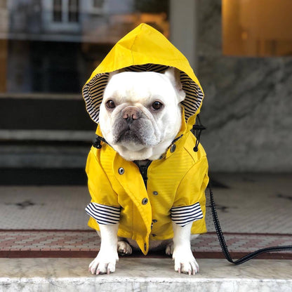 Tide Brand Retro Windproof Padded Dog Raincoat