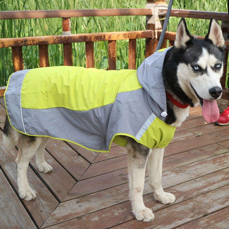Color Block Big Dog Raincoat - Outdoor Breathable Jacket