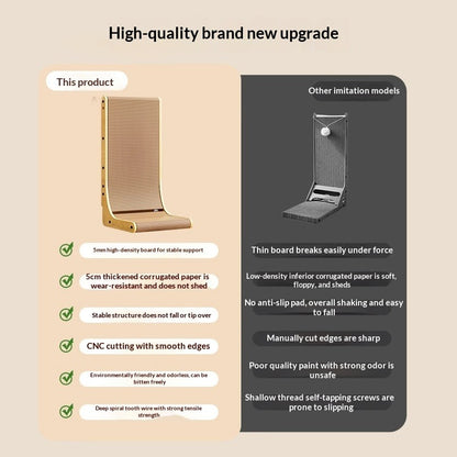 Durable L-Shaped Vertical Cat Scratcher