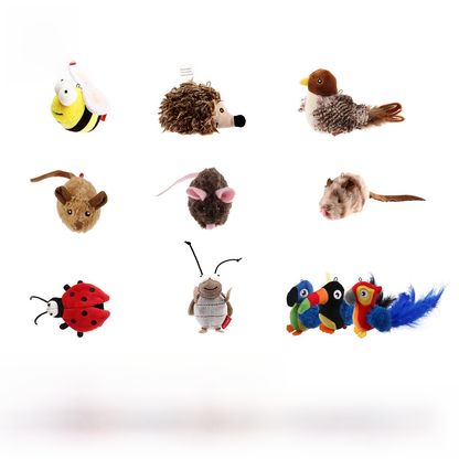 Gigwi Realistic Sound Toys for Cats (Bird, Mouse, Hedgehog)