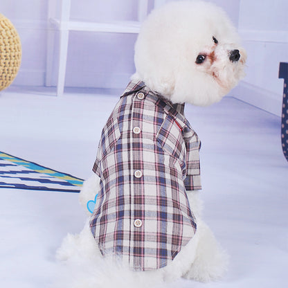 Summer Thin Double Diagonal Pocket Shirt for Dogs