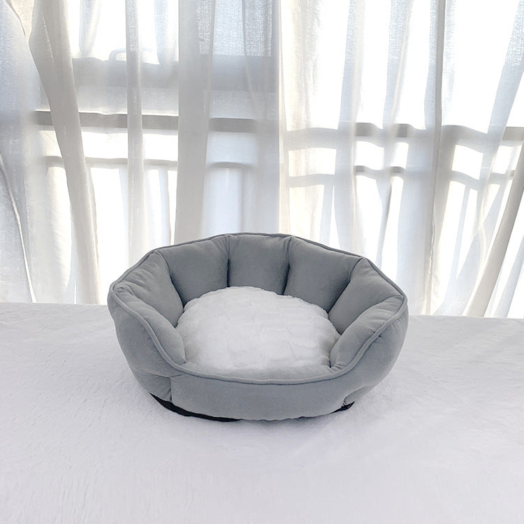 Thickened Plush Shell Pet Bed for Dogs and Cats