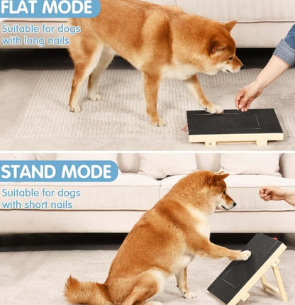 Adjustable Height Dog Scratcher Wooden Nail Scraper