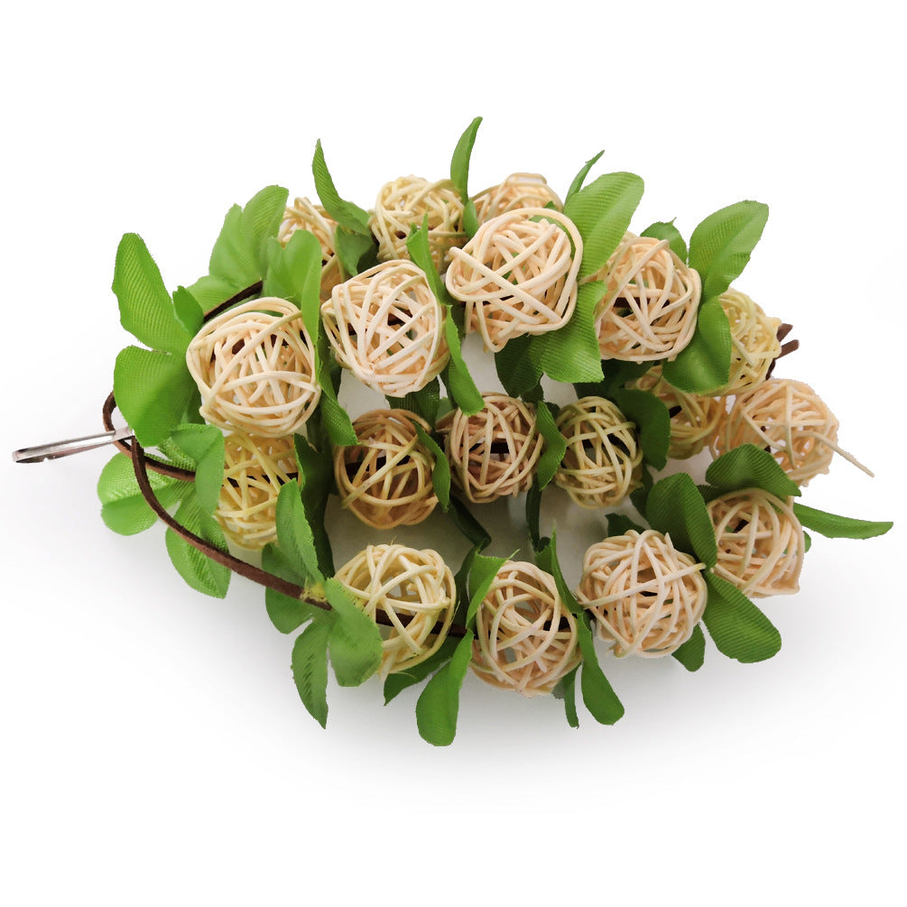 Colorful Rattan Ball Chewing Toy for Parrots