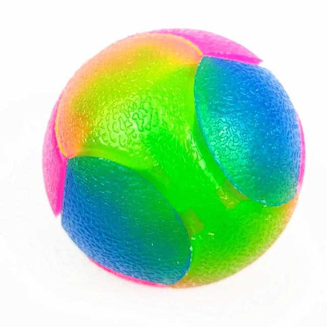 Luminous Tricolor High Stretch Dog Toy Ball