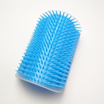 Cat Self Groomer Wall Corner Massage Comb with Catnip