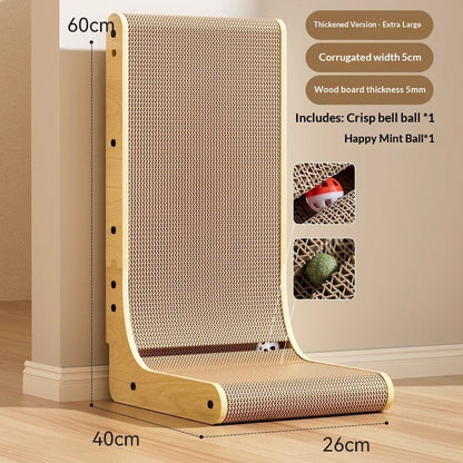 Durable L-Shaped Vertical Cat Scratcher