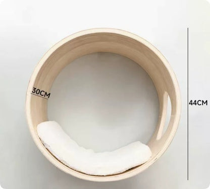 Wall-mounted Solid Wood Cat Tree Post