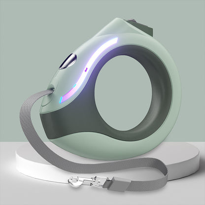 Automatic Retractable LED Dog Leash with Night Light