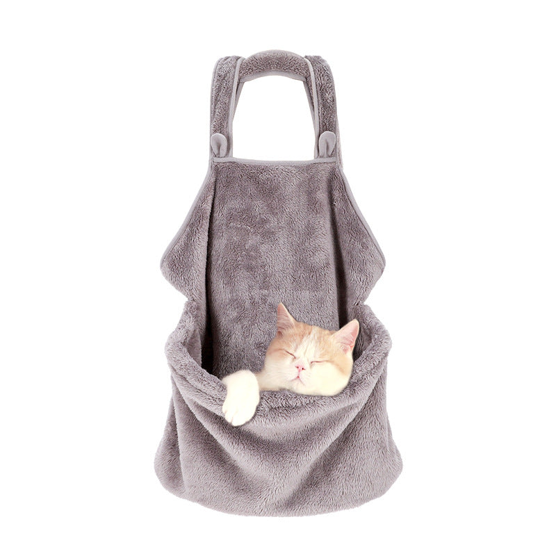 Pet Backpack for Dogs and Cats - Plush Dual Shoulder Bag