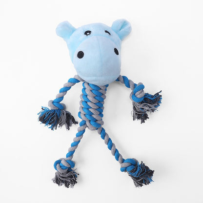Amazon Plush Dog Toy with Cotton Rope - Cute Animal Design