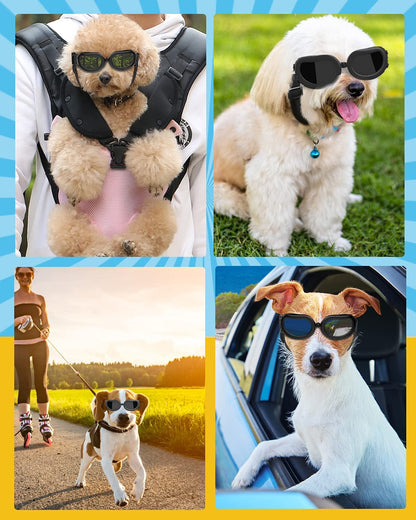 Small Dog Christmas Sunglasses with Adjustable Strap