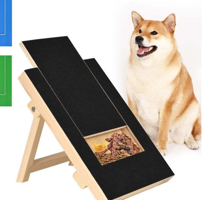 Adjustable Height Dog Scratcher Wooden Nail Scraper