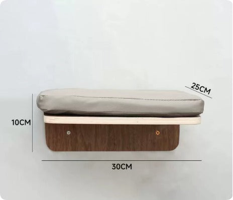 Wall-mounted Solid Wood Cat Tree Post
