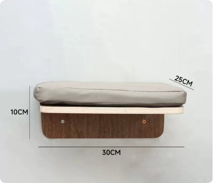 Wall-mounted Solid Wood Cat Tree Post