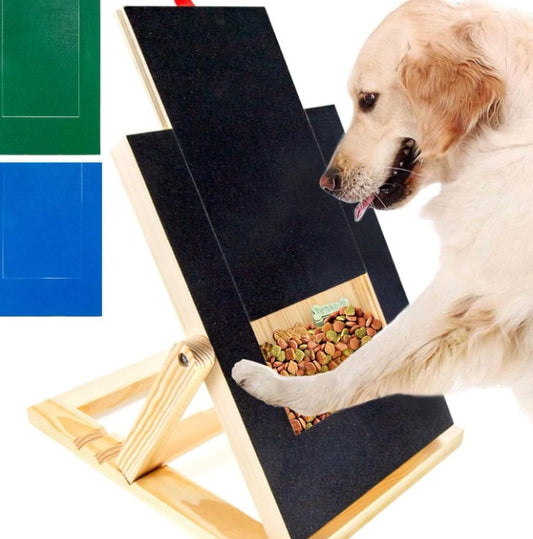 Adjustable Height Dog Scratcher Wooden Nail Scraper