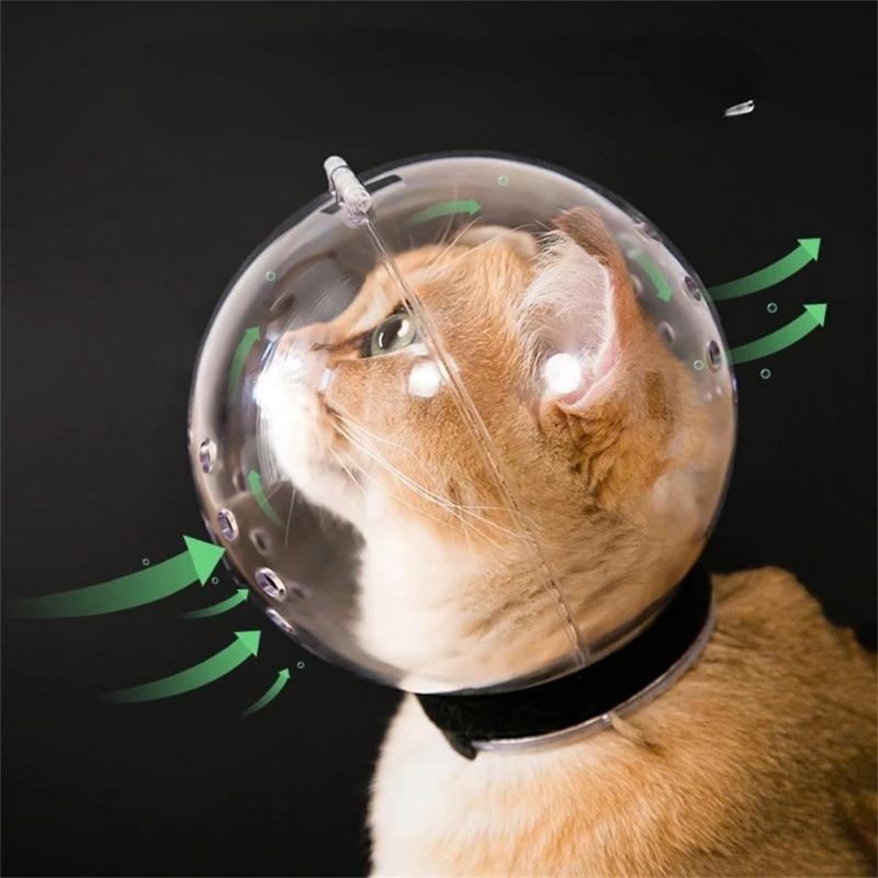 Transparent Cat Grooming Mask for Bathing & Nail Care