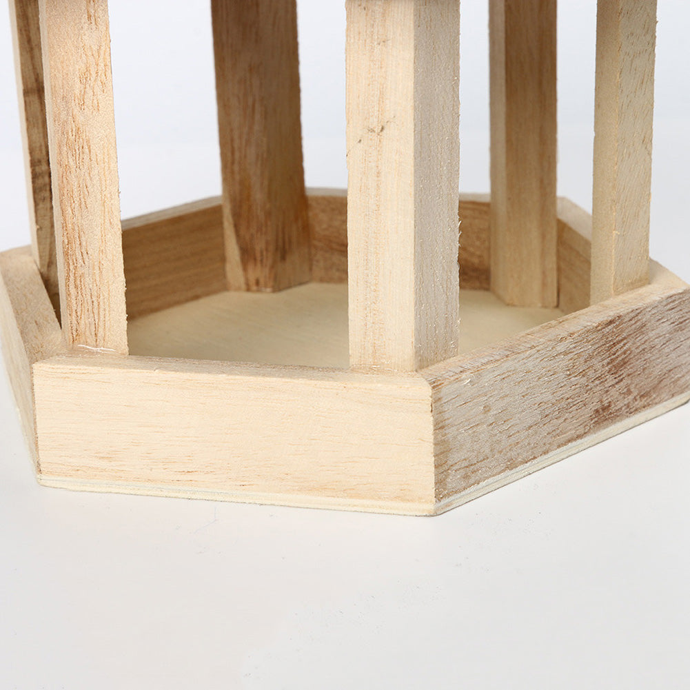 Wooden Bird Feeder and Water Dispenser for Garden Decor