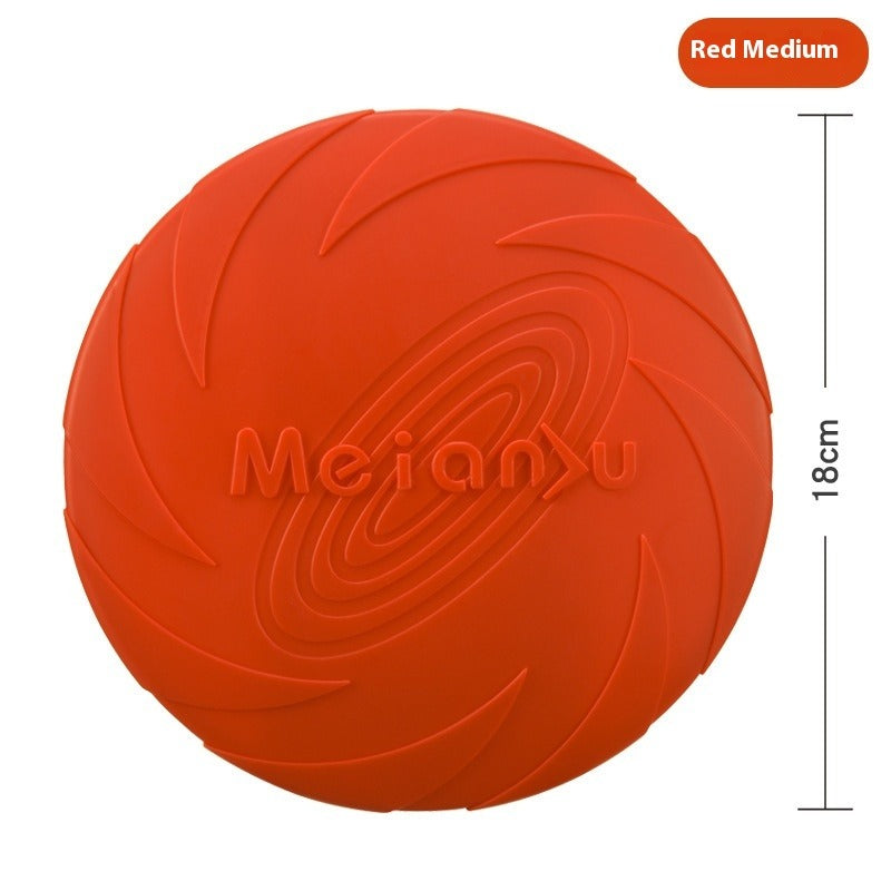 Outdoor Dog Training Rubber Frisbee Toy
