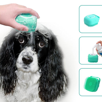 Pet Grooming Brush with Soap Dispenser