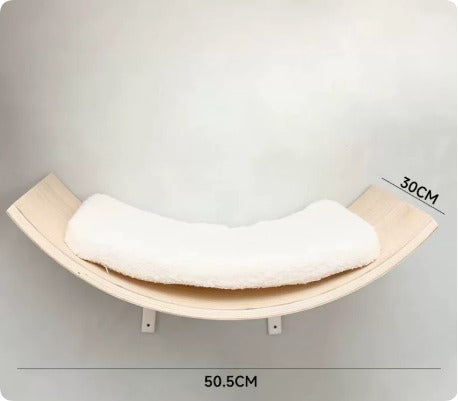 Wall-mounted Solid Wood Cat Tree Post