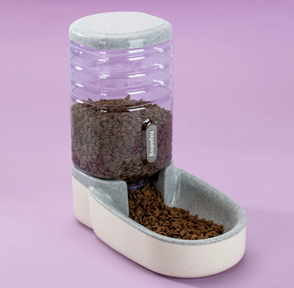 Automatic Pet Dog Feeder and Drinking Fountain Combo