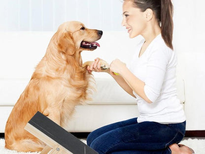 Adjustable Height Dog Scratcher Wooden Nail Scraper