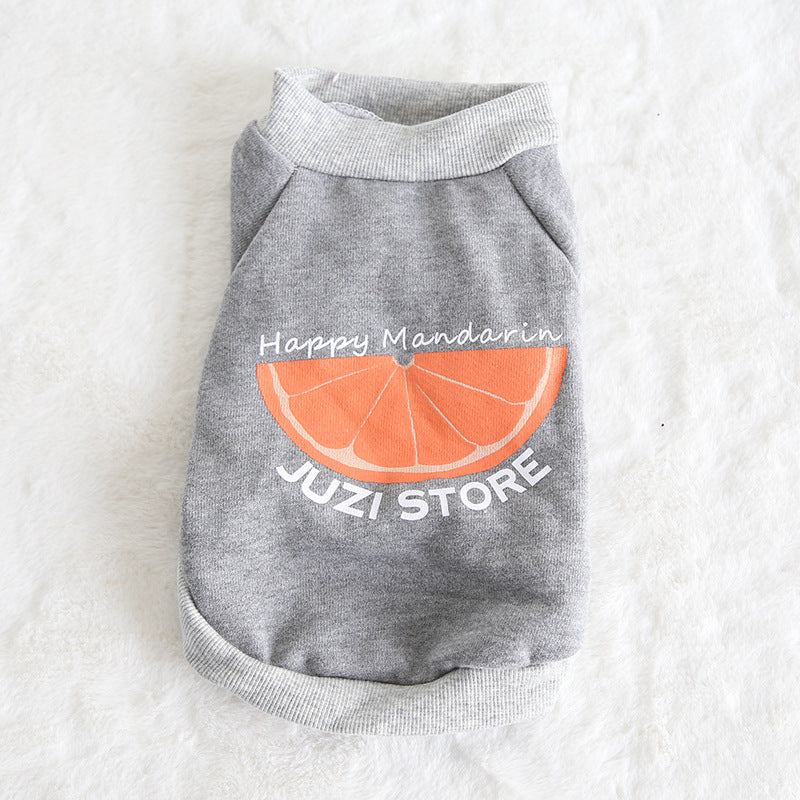 Multicolor Fruit Print Sweatshirt for Pets