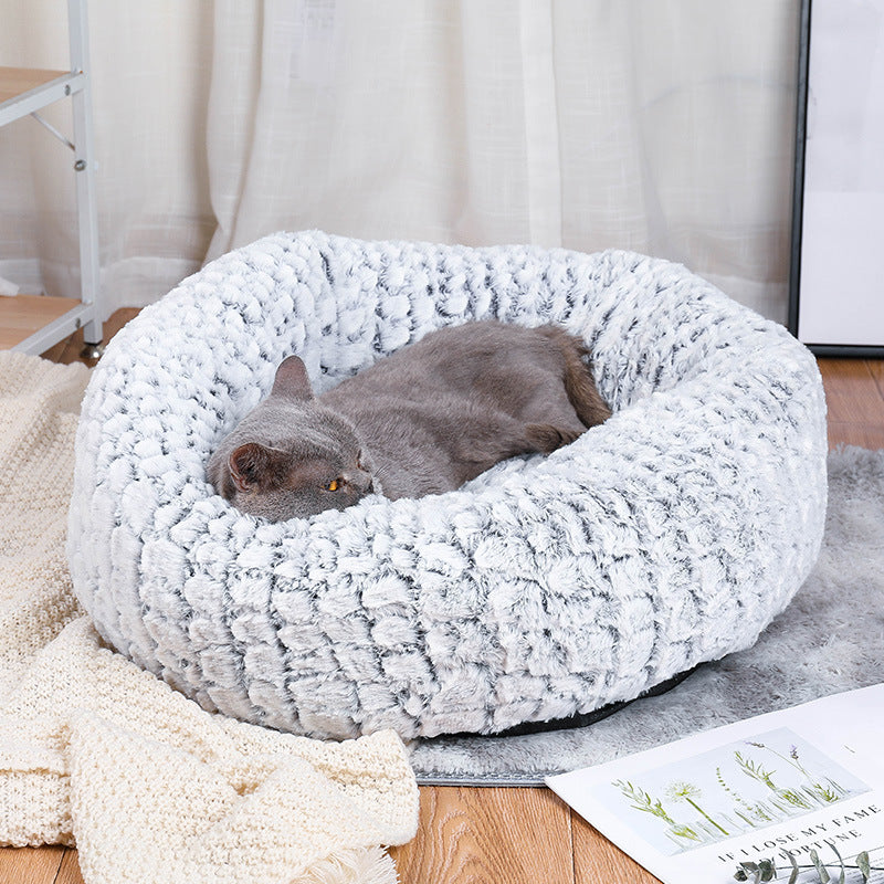 Warm Plush Cat Bed for Autumn and Winter (New Style)