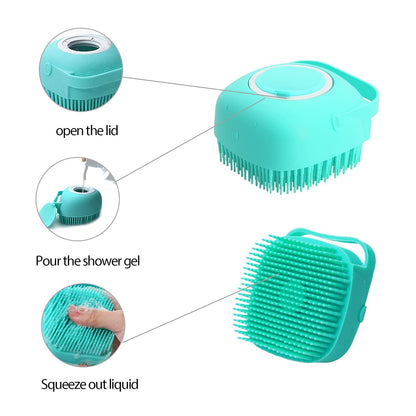 Pet Grooming Brush with Soap Dispenser