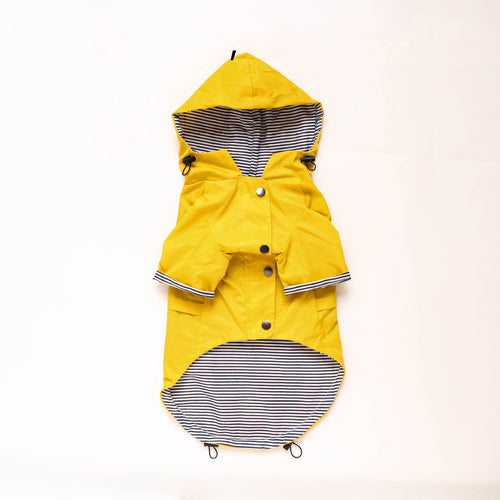 Windproof Retro Padded Dog Raincoat for All Weather