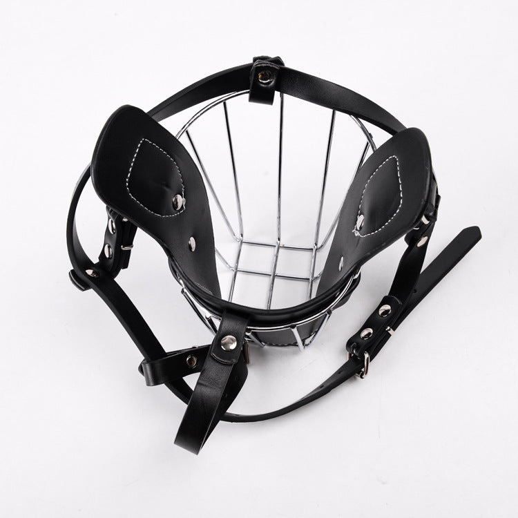 Genuine Leather Dog Muzzle for Bark Control