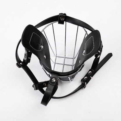 Genuine Leather Dog Muzzle for Bark Control
