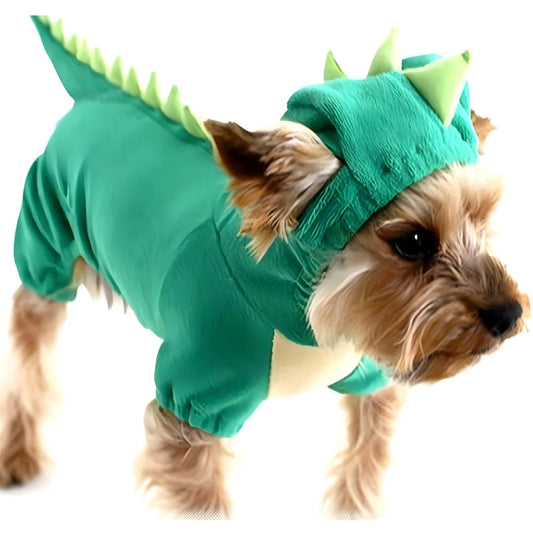 NIULA Dinosaur Dog Costume - Halloween Dog Costumes Dino Dog Clothes Cute Cat Apparel Funny Hoodie for Large Pets
