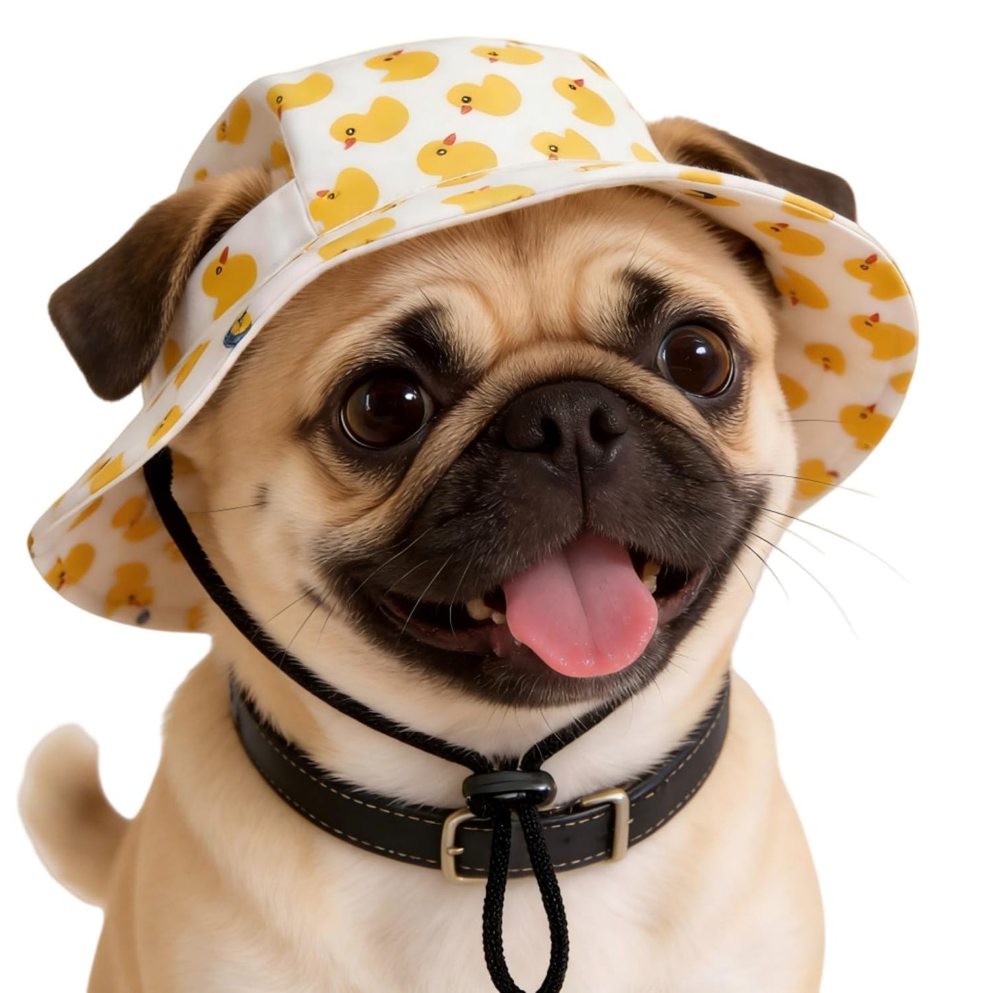 Dog Bucket Hat with Ear Holes Adjustable for Pets