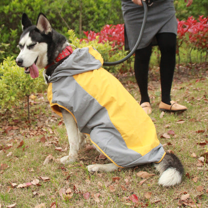 Color Block Big Dog Raincoat - Outdoor Breathable Jacket